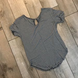 Black & White Striped Casual Tee